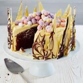 White chocolate Easter nest cake  