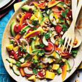 Avocado, papaya and ginger salad