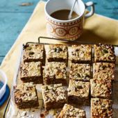 Coconut, banana and date breakfast squares