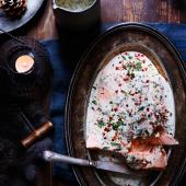 Salmon in rosé sauce 