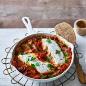 Spanish cod with sweet and smoky veg