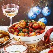Smoky chorizo and tomato potatoes with parsley aioli