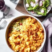 Curried fish pie with spiced potato topping