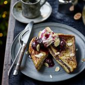 Cherry chocolate French toast