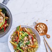 Peppered tofu and cashew stir-fry