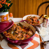 Brown stew chicken