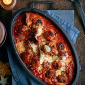 Pork and fennel baked meatballs