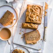 Coffee and walnut loaf cake