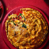 Chicken and chorizo pithivier