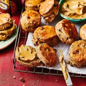 Treacle and fig scones with whipped treacle butter