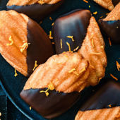 Boozy choc-orange madeleines