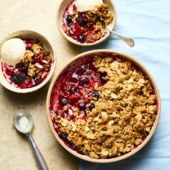 Summer fruit crumble