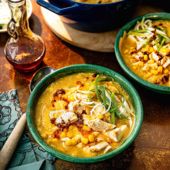 Chinese chicken and corn soup