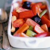 Slow-roasted vegetables