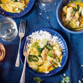 Turkey and spinach curry