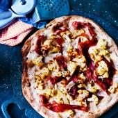 Béchamel, Parma ham and roasted cauliflower pizza