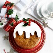 Decoration idea: Naked Christmas cake Sainsbury s Magazine