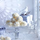 White chocolate and coconut truffles
