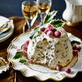 Iced Christmas pudding