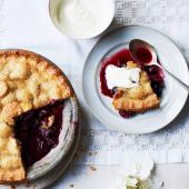 Cherry pie with a buttermilk crust 