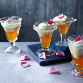 Rhubarb and custard sundaes 