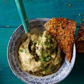 Roasted cauliflower dip with garlic and lemon