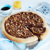 Salted caramel and chocolate pizza