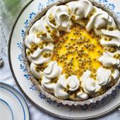 Poppy seed, passion fruit and lemon tart