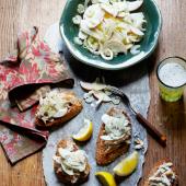 Smoked mackerel pâté with apple, celery and fennel slaw