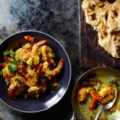 Coconut fried prawns