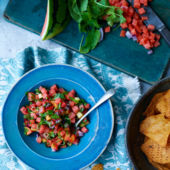 Spicy watermelon salsa