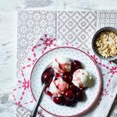 Cherries with bourbon and vanilla