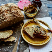 Simple soda bread with whipped Marmite butter