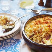 Potato bake with anchovies  