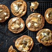 White chocolate and cranberry cookies