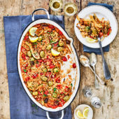 Spanish fennel, olive and tomato rice