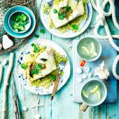 Smoked haddock with leeks, lime and curry butter