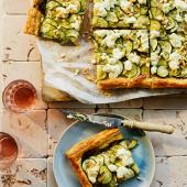 Courgette and goats' cheese tart