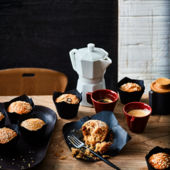 Tahini and date muffins