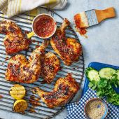 BBQ chicken legs with smoky sambal