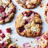 Raspberry ripple cookies
