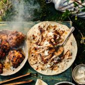 Chicken mole burritos