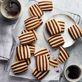 Striped shortbread