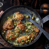 Lemon and caper chicken thighs