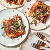 Moroccan lamb filo pie with chermoula drizzle