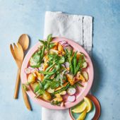 Warm kipper and potato salad