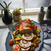 Rosemary roast lamb with Provençal panzanella
