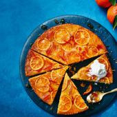 Upside-down whisky marmalade cake