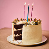 Chocolate cake with tahini buttercream