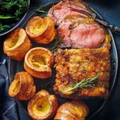 Roast beef and Yorkshire puddings
